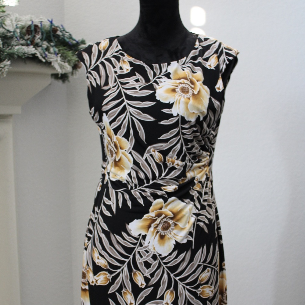 Connected Apparel Floral Sleeveless Kneelength Formal/Casual Dress